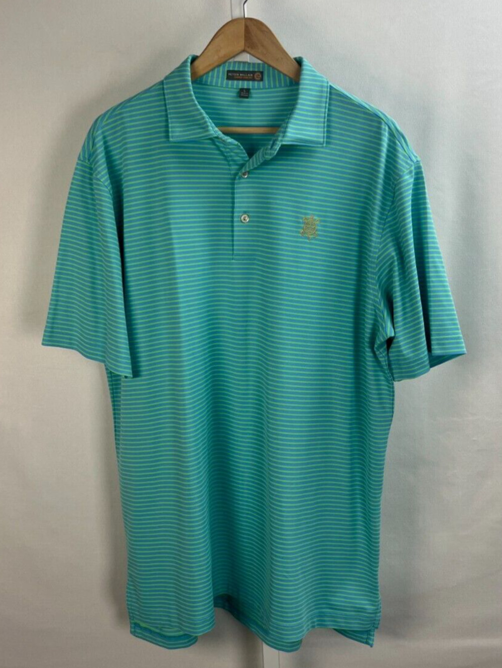 Peter Millar Summer Comfort Old Memorial Golf Club Polo Shirt Size L